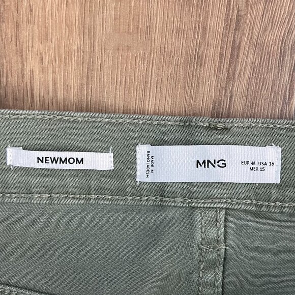 NEW Mango Olive Mom High Waist Ankle Jeans Sz 16 - Picture 4 of 10